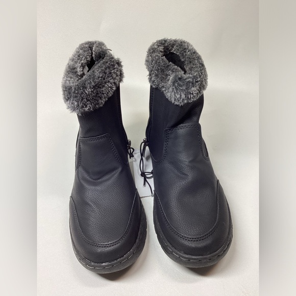 Khombu‎ Addison Black Faux Fur Lined Side  All Weather Boots Women's Size 7 - Picture 3 of 10